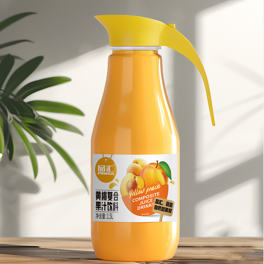 1.5L塑料把黄桃复合果汁